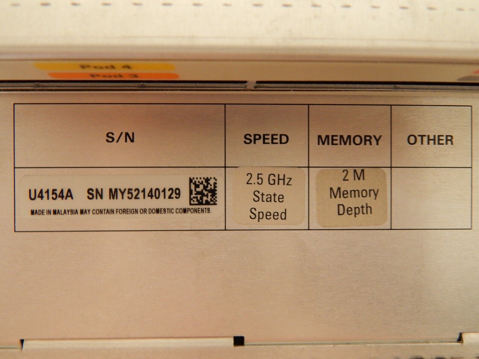 Agilent M9502A, 2 0f U4154A 136 Channel Logic Analyzer & 8 U4201A Digital Pods Agilent M9502A, 2 0f U4154A 136 Channel Logic Analyzer & 8 U4201A Digital Pods